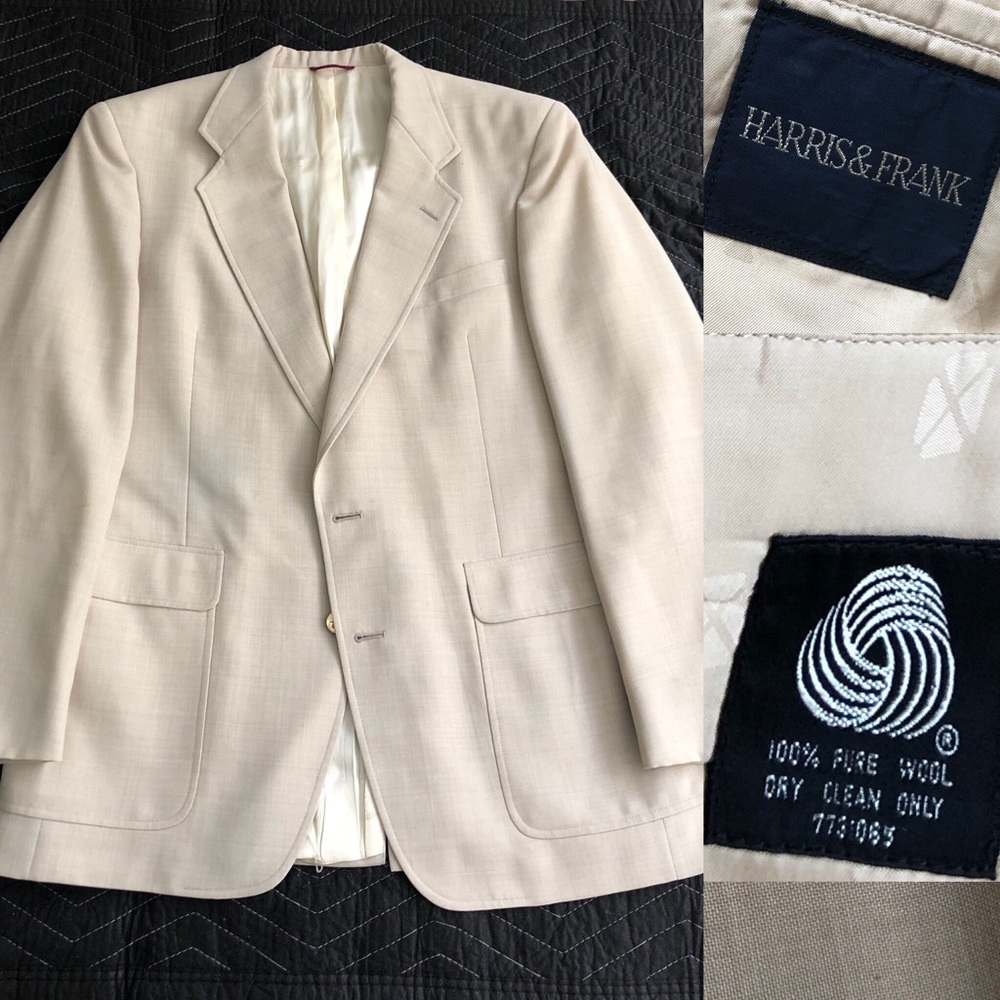 Vintage HARRIS & FRANK Men’s Camel Wool Blazer